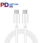 Carregador PD 35W com Duas Portas USB-C / Type-C e Cabo de Dados Type-C para Type-C, Ficha EUA, Ficha EUA + Cabo Duplo Type-C 1m, Ficha EUA + Cabo Duplo Type-C 2m