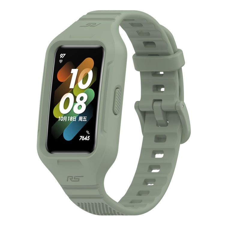 Solid Color Silicone Integrated Watch Band, For Huawei Band 8 / 7, For Honor Band 6