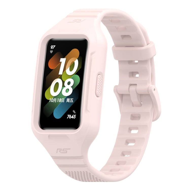 Solid Color Silicone Integrated Watch Band, For Huawei Band 8 / 7, For Honor Band 6