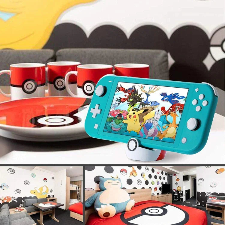 Base de Carregamento Mini Portátil para Consola de Jogos Nintendo Switch e Switch Lite NS, Base de Carregamento