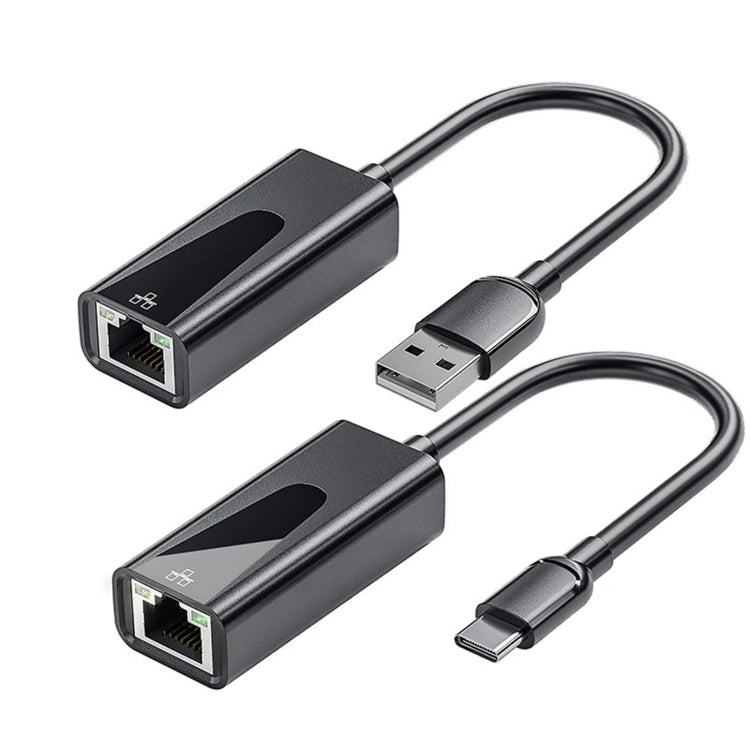 Adaptador de rede USB Ethernet RJ45 1000Mbps, USB 3.0, Tipo-C