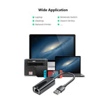 Adaptador de rede USB Ethernet RJ45 1000Mbps, USB 3.0, Tipo-C