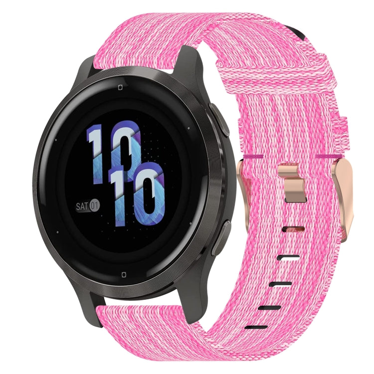 18mm Nylon Woven Watch Band, For Garmin Forerunner 255S, For Garmin Venu 2S, For Garmin Vivomove 3S, For Garmin Vivoactive 4S