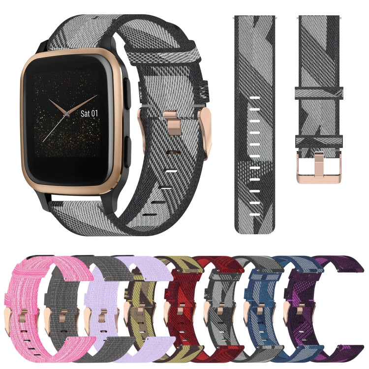 20mm Nylon Woven Watch Band, For Garmin Venu SQ, For Garmin Vivomove 3, For Garminmove 3, For Garmin VivoMove Luxe, For Garminmove Luxe, For Garmin VivoMove Style