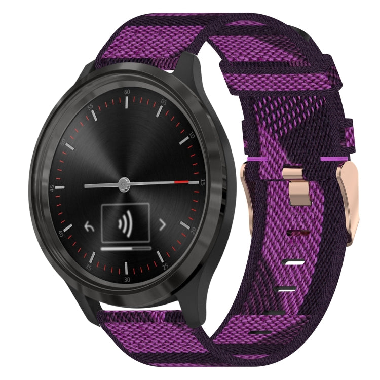 20mm Nylon Woven Watch Band, For Garmin Venu SQ, For Garmin Vivomove 3, For Garminmove 3, For Garmin VivoMove Luxe, For Garminmove Luxe, For Garmin VivoMove Style