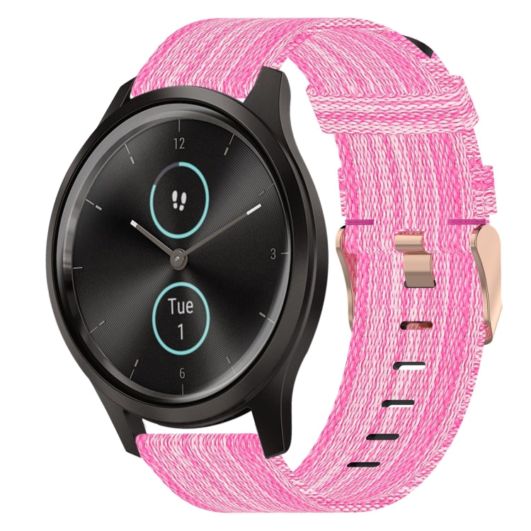 20mm Nylon Woven Watch Band, For Garmin Venu SQ, For Garmin Vivomove 3, For Garminmove 3, For Garmin VivoMove Luxe, For Garminmove Luxe, For Garmin VivoMove Style
