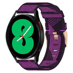 20mm Nylon Woven Watch Band, For Samsung Galaxy Watch 4 40mm, For Samsung Galaxy Watch 4 44mm, For Samsung  Galaxy Watch 4 Classic 42mm, For Samsung  Galaxy Watch 4 Classic 46mm, For Samsung Galaxy Watch 3 41mm, For Samsung Galaxy Watch Active 2 40mm
