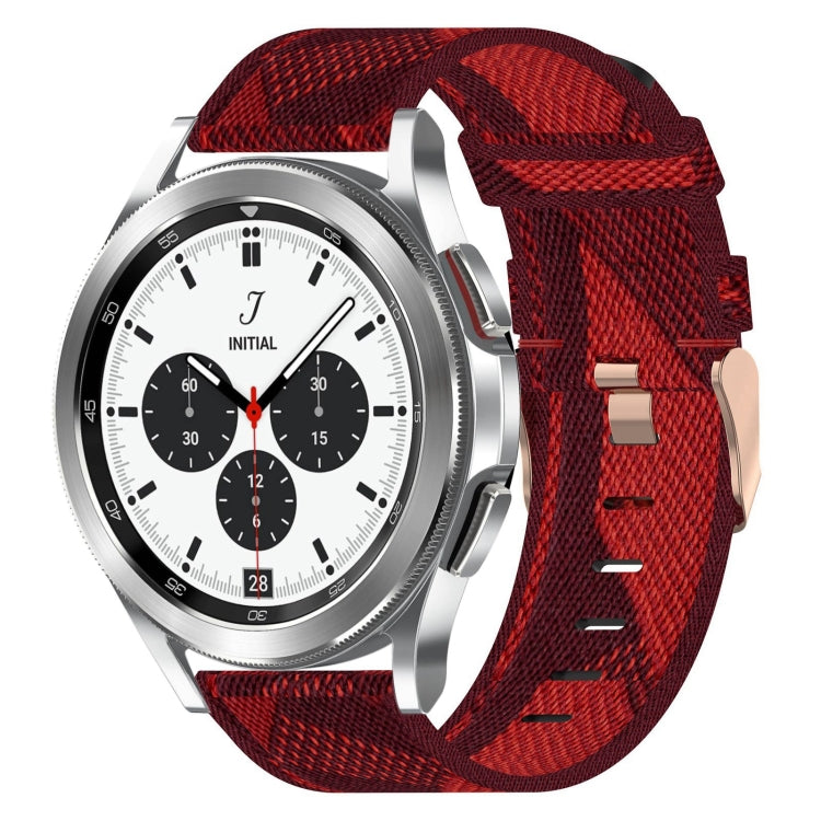 20mm Nylon Woven Watch Band, For Samsung Galaxy Watch 4 40mm, For Samsung Galaxy Watch 4 44mm, For Samsung  Galaxy Watch 4 Classic 42mm, For Samsung  Galaxy Watch 4 Classic 46mm, For Samsung Galaxy Watch 3 41mm, For Samsung Galaxy Watch Active 2 40mm