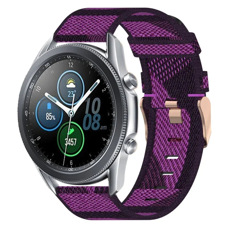 22mm Nylon Woven Watch Band, For Samsung Galaxy Watch3 45mm, For Samsung Galaxy Watch 46mm, For Samsung Gear S3 Classic, For Samsung Gear S3 Frontier