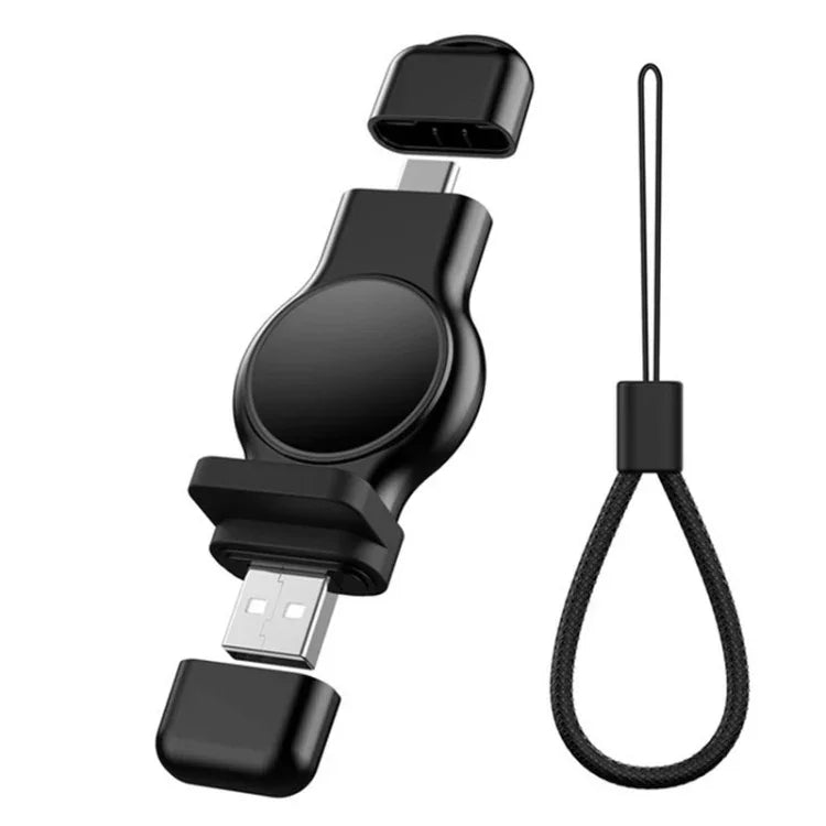 Carregador Rápido Sem Fios Magnético 2 em 1 Tipo C / USB-C para USB-A A05 para Apple Watch