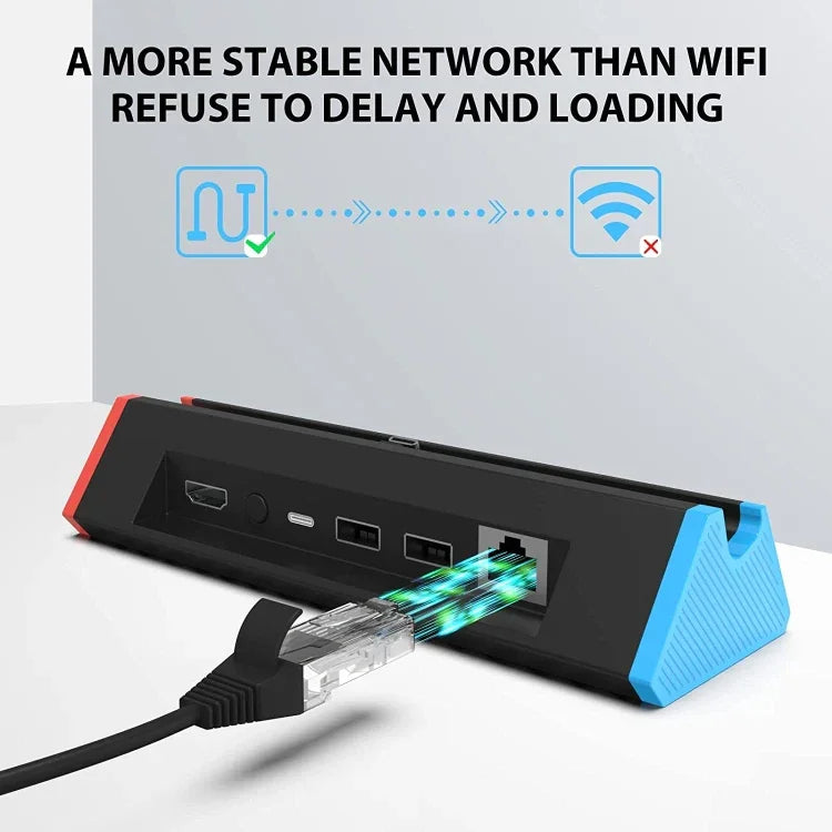 Porta LAN 1000Mbs Adaptador HDMI 4K para Nintendo Switch/Switch OLED (Modelo LAN), Modelo LAN