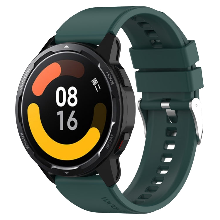 Pulseira de Silicone com Cabeça Saliente e Fivela Prateada, Para Samsung Galaxy Watch Active2 40mm/44mm 20mm, Para Samsung Galaxy Watch Active 40mm 20mm, Para Samsung Galaxy Watch 42mm 20mm, Para Samsung Galaxy Gear Sport/S2 Classic 20mm