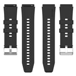 Correia de Silicone com Fivela Prateada Saliente, Para Samsung Galaxy Watch 46mm 22mm