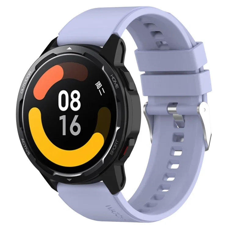 Correia de Silicone com Fivela Prateada Saliente, Para Samsung Galaxy Watch 46mm 22mm
