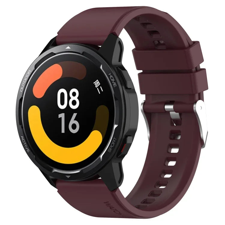 Correia de Silicone com Fivela Prateada Saliente, Para Samsung Galaxy Watch 46mm 22mm