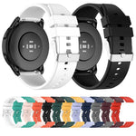 Correia de Silicone com Fivela Prateada Saliente, Para Samsung Galaxy Watch 46mm 22mm