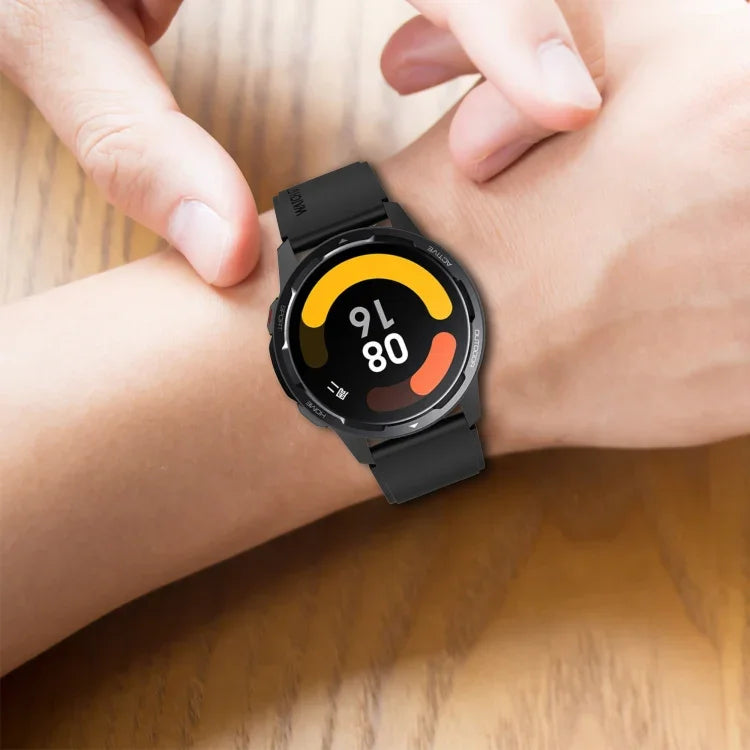 Correia de Silicone com Fivela Prateada Saliente, Para Samsung Galaxy Watch 46mm 22mm