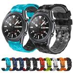 Correia de Silicone Bicolor com Padrão de Futebol de 22mm, Para Samsung Galaxy Watch3 45mm, Para Samsung Galaxy Watch 46mm, Para Samsung Gear S3 Classic, Para Samsung Gear S3 Frontier