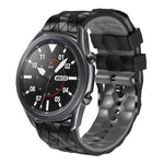 Correia de Silicone Bicolor com Padrão de Futebol de 22mm, Para Samsung Galaxy Watch3 45mm, Para Samsung Galaxy Watch 46mm, Para Samsung Gear S3 Classic, Para Samsung Gear S3 Frontier