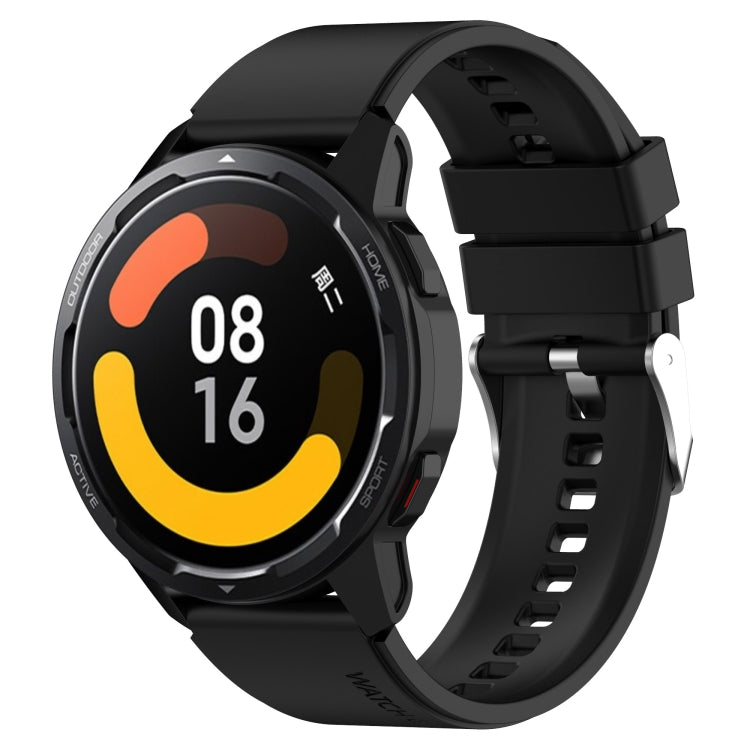 Protruding Head Silicone Strap Silver Buckle, For Huami Amazfit Pop / Amazfit Pop  Pro 20mm, For Huami Amazfit GTR 42mm / GTS 20mm