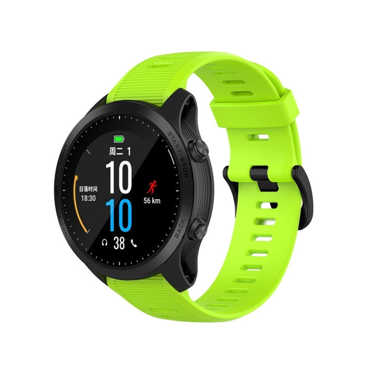 For Garmin Forerunner945 / fenix5 Plus / Approach S60 Monochrome Silicone Watch Band, Black, White, Orange, Pink, Red, Lake Blue, Grey, Blue, Lime, Purple, midnight blue