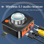 Receptor de Áudio Bluetooth 5.1 C39HD Saída AUX Coaxial Fibra Suporta Reprodução TF, Receptor de Áudio Bluetooth 5.1