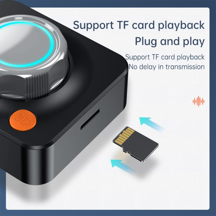 Receptor de Áudio Bluetooth 5.1 C39HD Saída AUX Coaxial Fibra Suporta Reprodução TF, Receptor de Áudio Bluetooth 5.1