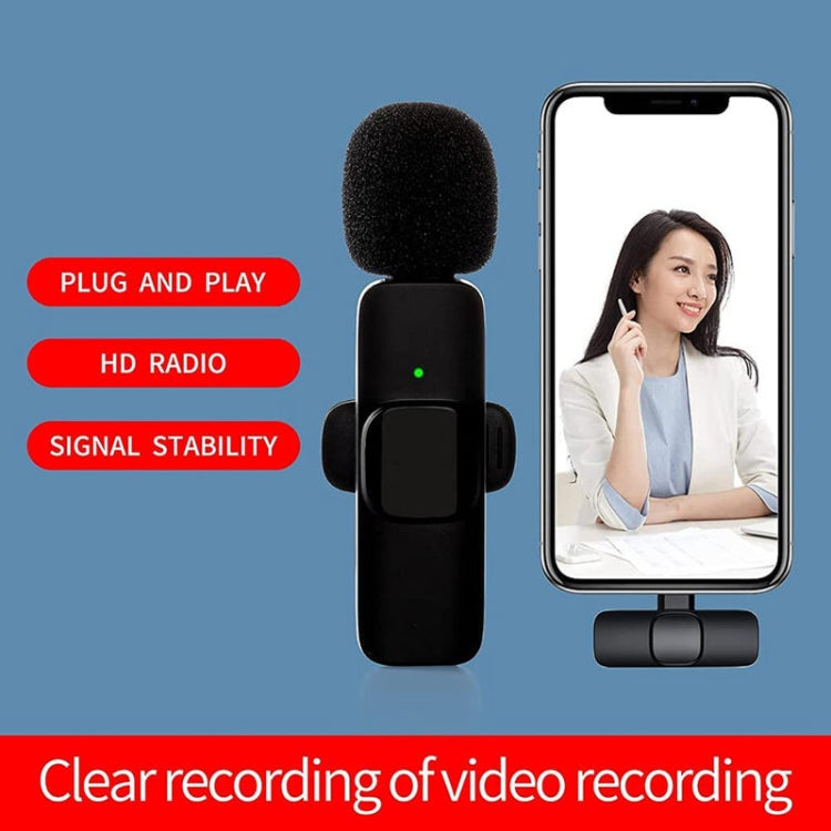 Microfone ao Vivo Clip-on K9 Android Tipo-C, DS-K9TC-2