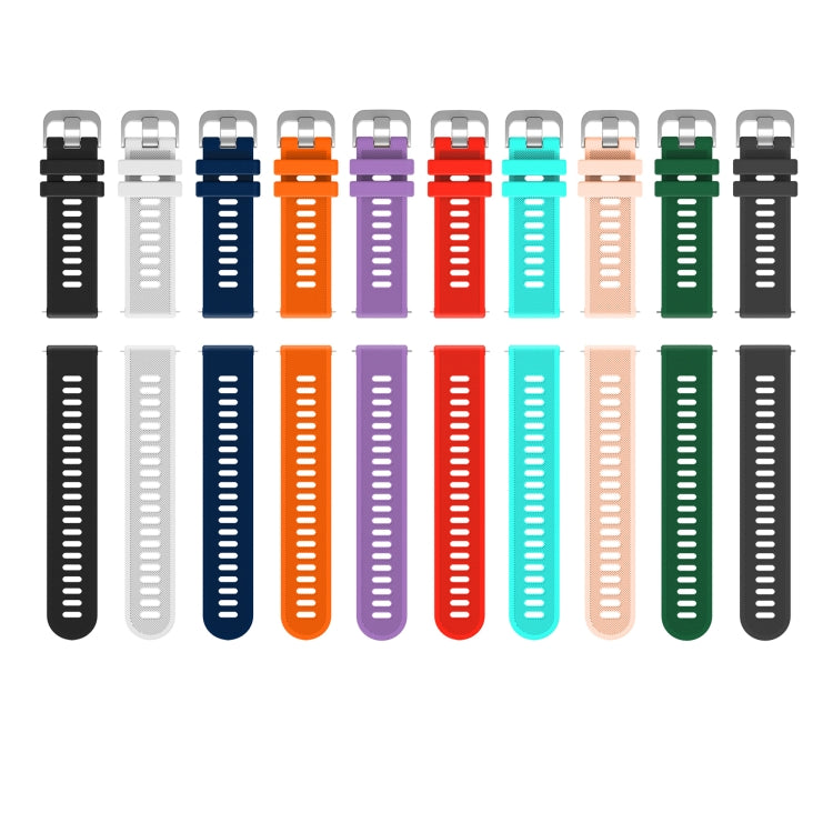 20mm Silicone Twill Watch Band, For Garmin Garminmove Style, For Garmin Vivomove, For Garmin Vivomove HR Sport, For Garmin Vivoactive 3