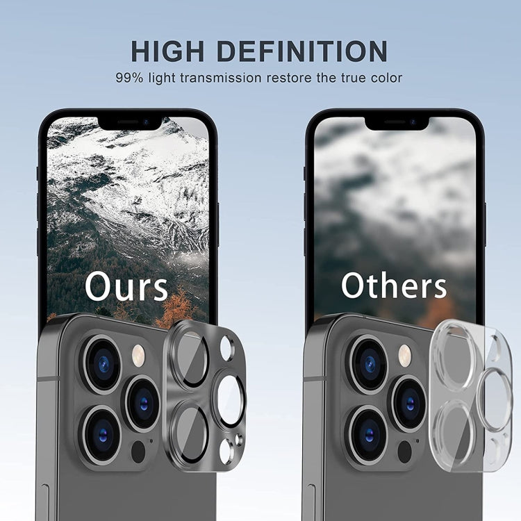 Película de Vidro Temperado para Lente em Liga de Alumínio ENKAY para iPhone 14 Pro / 14 Pro Max, Para iPhone 14 Pro / 14 Pro Max