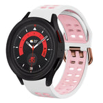Bracelete de relógio em silicone respirável bicolor 20mm, para Samsung Galaxy Watch 5 40mm, para Samsung Galaxy Watch 5 44mm