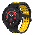 Bracelete de relógio em silicone respirável bicolor 20mm, para Samsung Galaxy Watch 5 40mm, para Samsung Galaxy Watch 5 44mm