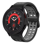 Bracelete de relógio em silicone respirável bicolor 20mm, para Samsung Galaxy Watch 5 40mm, para Samsung Galaxy Watch 5 44mm