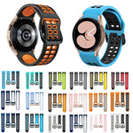 Bracelete de relógio em silicone respirável bicolor 20mm, para Samsung Galaxy Watch 5 40mm, para Samsung Galaxy Watch 5 44mm