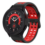 Bracelete de relógio em silicone respirável bicolor 20mm, para Samsung Galaxy Watch 5 40mm, para Samsung Galaxy Watch 5 44mm