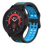 Bracelete de relógio em silicone respirável bicolor 20mm, para Samsung Galaxy Watch 5 40mm, para Samsung Galaxy Watch 5 44mm