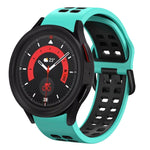 Bracelete de relógio em silicone respirável bicolor 20mm, para Samsung Galaxy Watch 5 40mm, para Samsung Galaxy Watch 5 44mm