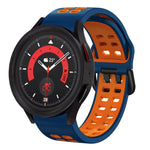 Bracelete de relógio em silicone respirável bicolor 20mm, para Samsung Galaxy Watch 5 40mm, para Samsung Galaxy Watch 5 44mm