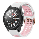 Bracelete de relógio em silicone respirável bicolor 20mm, para Samsung Galaxy Watch 5 Pro 45mm, para Samsung Galaxy Watch 4 40mm