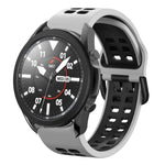Bracelete de relógio em silicone respirável bicolor 20mm, para Samsung Galaxy Watch 5 Pro 45mm, para Samsung Galaxy Watch 4 40mm