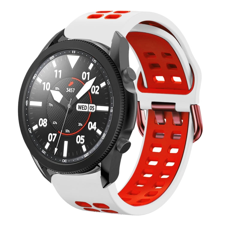 Bracelete de relógio em silicone respirável bicolor 20mm, para Samsung Galaxy Watch 5 Pro 45mm, para Samsung Galaxy Watch 4 40mm
