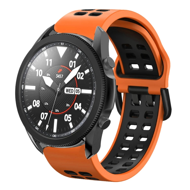 Bracelete de relógio em silicone respirável bicolor 20mm, para Samsung Galaxy Watch 5 Pro 45mm, para Samsung Galaxy Watch 4 40mm