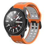 Bracelete de relógio em silicone respirável bicolor 20mm, para Samsung Galaxy Watch 5 Pro 45mm, para Samsung Galaxy Watch 4 40mm