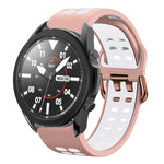 Bracelete de relógio em silicone respirável bicolor 20mm, para Samsung Galaxy Watch 5 Pro 45mm, para Samsung Galaxy Watch 4 40mm