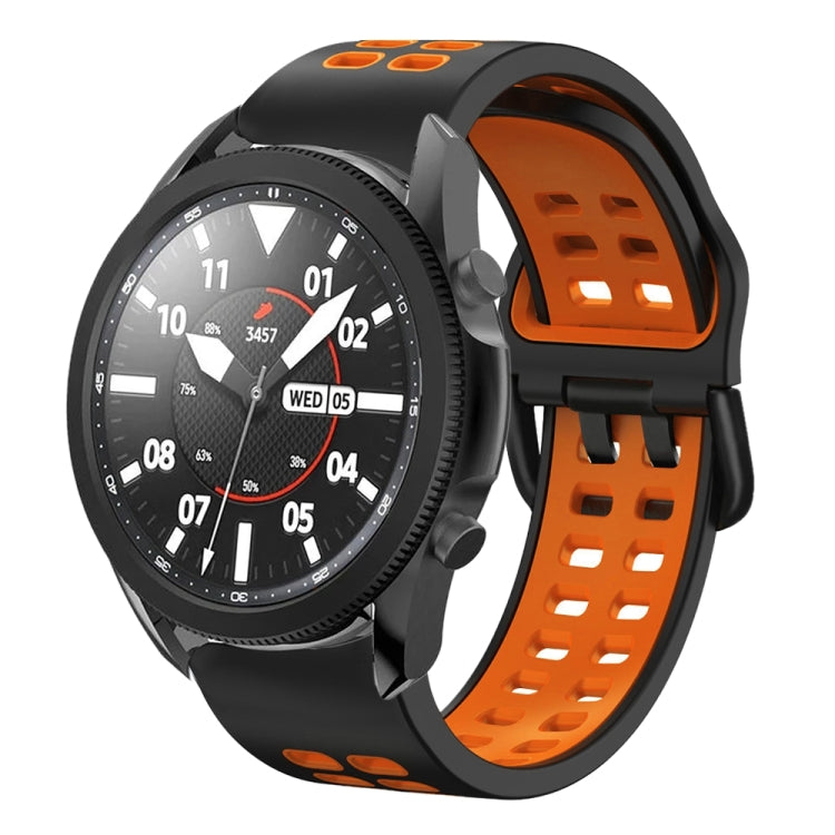 Bracelete de relógio em silicone respirável bicolor 20mm, para Samsung Galaxy Watch 5 Pro 45mm, para Samsung Galaxy Watch 4 40mm
