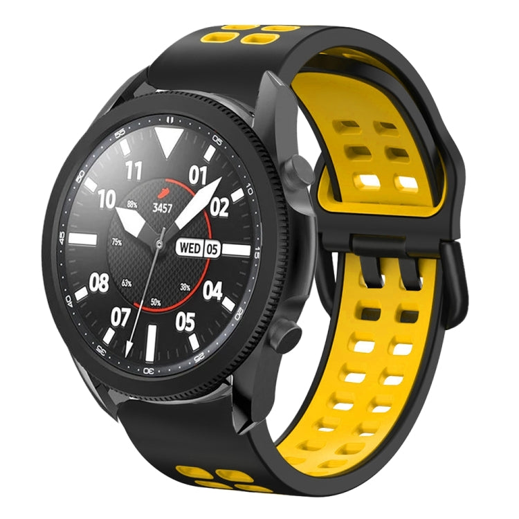 Bracelete de relógio em silicone respirável bicolor 20mm, para Samsung Galaxy Watch 5 Pro 45mm, para Samsung Galaxy Watch 4 40mm