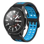 Bracelete de relógio em silicone respirável bicolor 20mm, para Samsung Galaxy Watch 5 Pro 45mm, para Samsung Galaxy Watch 4 40mm