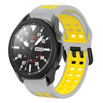 Bracelete de relógio em silicone respirável bicolor 20mm, para Samsung Galaxy Watch 5 Pro 45mm, para Samsung Galaxy Watch 4 40mm