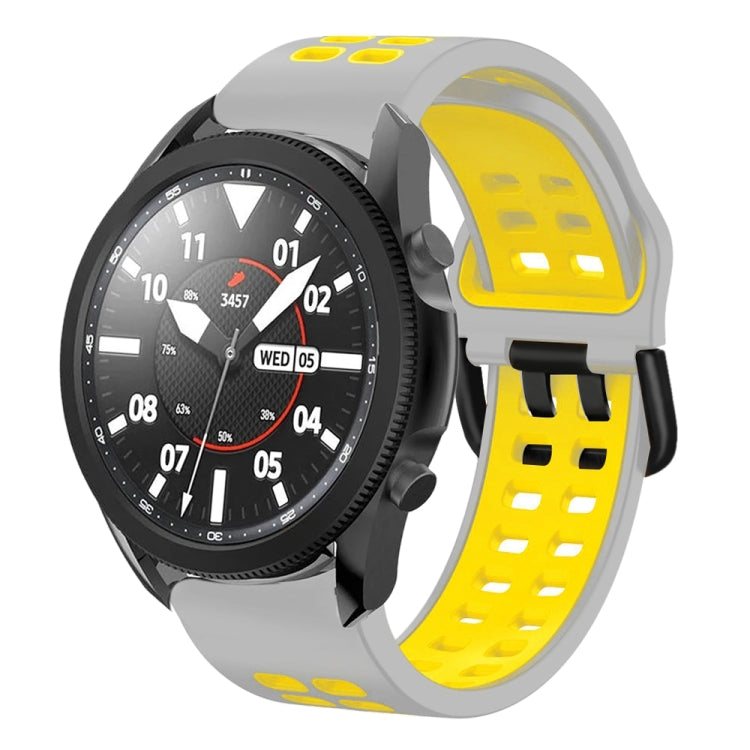 Bracelete de relógio em silicone respirável bicolor 20mm, para Samsung Galaxy Watch 5 Pro 45mm, para Samsung Galaxy Watch 4 40mm