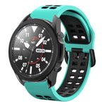 Bracelete de relógio em silicone respirável bicolor 20mm, para Samsung Galaxy Watch 5 Pro 45mm, para Samsung Galaxy Watch 4 40mm